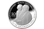 Новой монетой отметили юбилей Республики Мальта