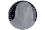 На итальянской монете показан бюст Октавиана Августа