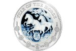 «Год Лошади» - 3D-монета со вставкой из агата
