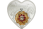 «День Святого Валентина» - монета в форме сердца