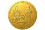 Наполеон Бонапарт и Мария Луиза на золотой монете
