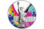 При чеканке монеты «Будь свободен» использовано лазерное 3D-матирование