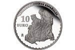 На одной испанской монете - две картины Рафаэля