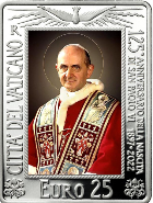 Монета к 125-летию со дня рождения папы Римского Павла VI