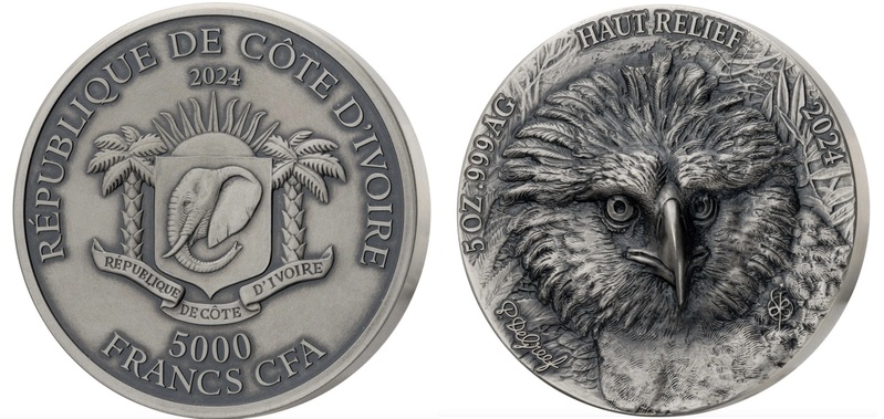 Филиппинский орел появился на 5000 франков КФА под флагом Код-д’Ивуара