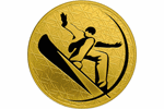 2 августа ЦБР выпускает монету из серии «Зимние виды спорта» посвященную сноуборду