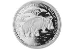 Гиппопотама изобразили на монете серии «Защита природы»
