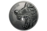 «Серый волк» - монета с керамической вставкой