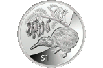 Киви на золотых и серебряных монетах Новой Зеландии