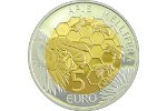 Пчелы – на биметаллической монете Люксембурга