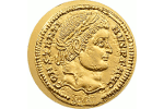 Римский император Константин Великий вновь отчеканен на монете (1 доллар)