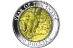На серебряной монете появилась «перламутровая змея»