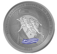 20-летие Олимпиады-2004 в Афинах на серебряных 10 евро. Греция