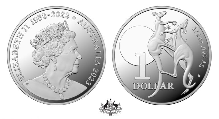 Драчливые кенгуру попали на австралийскую монету