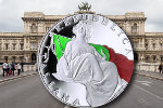 Юбилейную монету «70 лет Конституции Италии» представили на Апеннинах
