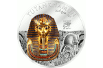 На монете – маска фараона Тутанхамона