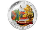 «Осеннее блаженство» - красочная канадская монета