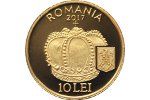 На румынской монете показана корона королевы Елизаветы