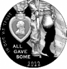 Медаль  "Пурпурного Сердца" на монетах США