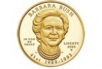 США отчеканят в золоте первую леди Барбару Буш