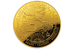 Куполообразную монету «Западное полушарие» изготовили из золота