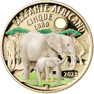 Цветные и светящиеся африканские слоны