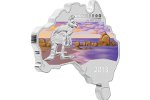 Кенгуру и черты австралийского материка – на одной монете