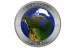 На куполообразной монете показан вид Канады из космоса