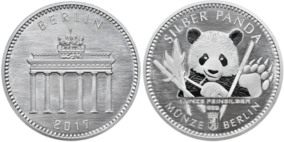 Берлинский монетный двор предлагает нумизматам медаль с изображением панды