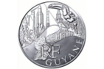 Гвианский космодром на монете номиналом 10 евро