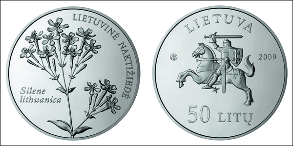 Монета,  изображающая природу Литвы