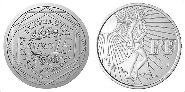 15 Евро - серебряная монета