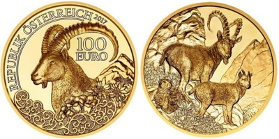 В Австрии отчеканили пятую монету из серии «Дикая природа нашими глазами»