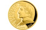 Монета «Данте Алигьери» отчеканена в Чехии