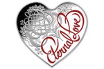 «Вечная любовь» - цветная монета в виде сердца