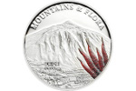 Гора Тейде показана на серебряной монете