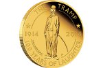«Бродяга» Чаплина показан на золотой монете
