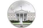 Белый дом изобразили на монете из серебра