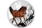 На монете Ниуэ изображена арабская лошадь 