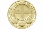 Ограниченное издание золотой и серебряной монеты достоинством £ 1 в Великобритании
