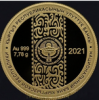 Золотая монета к 30-летию независимости Киргизии 
