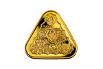Треугольная монета в память о загадочном кораблекрушении «Позолоченного Дракона»