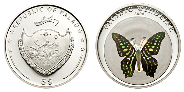 Бабочки Палау. Зелено-черная бабочка — Graphium Agamemnon