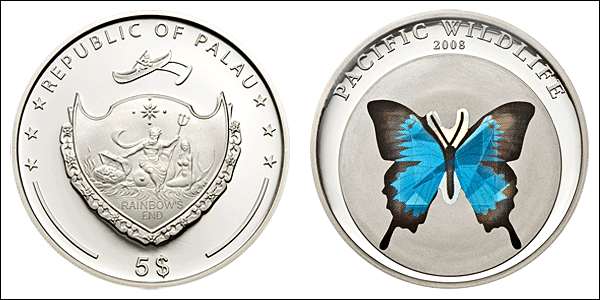 Бабочки Палау. Голубая бабочка — Papilio Pericles