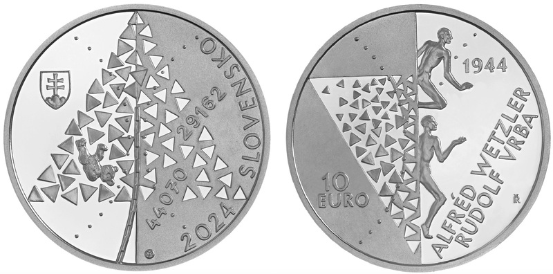 Словакия выпустила памятную монету к 80-летию «Отчета Врбы–Ветцлера» о нацистских лагерях смерти