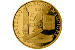 На второй монете «Борго-Маджоре» показали башню <br> с часами (50 евро)