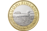 Чернозобая гагара попала на монету Финляндии