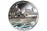 На монете показан знаменитый бой крейсера «Сидней»