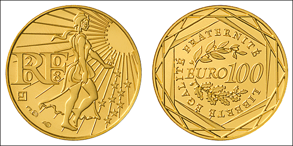 100 Евро - золотая монета