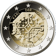 2 евро - 1275-я годовщина со дня рождения Карла Великого